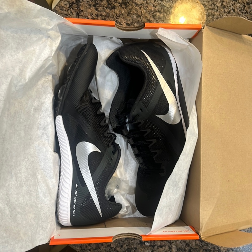 Nike Zoom Rival Multi Spikes Black/Metallic Silver Size 10 M Brand New